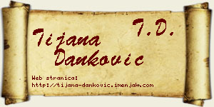 Tijana Danković vizit kartica
